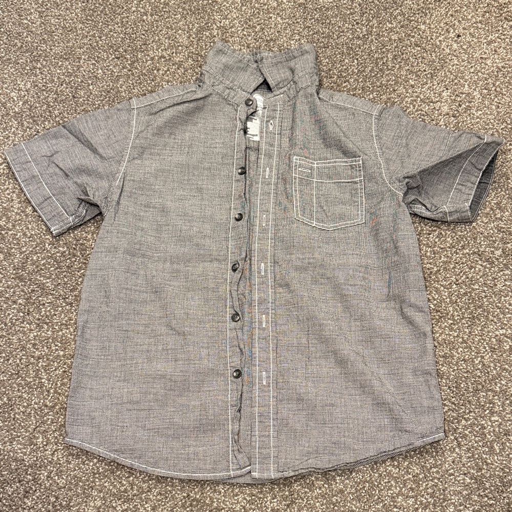 Wonder Nation Gray Button Down Shirt for Kids